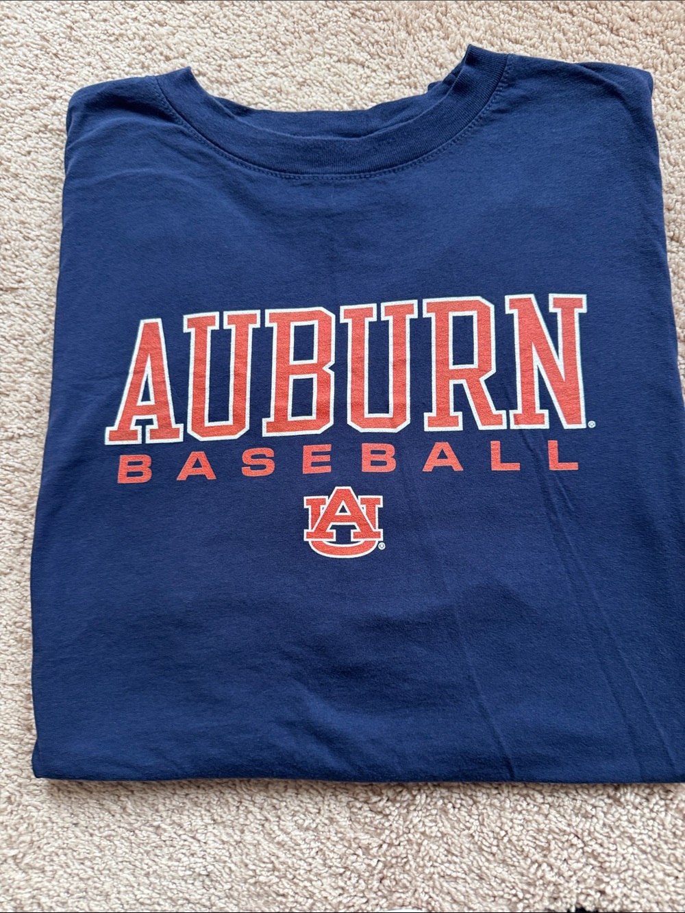 Auburn Baseball Mens 2XLT Navy T‑Shirt